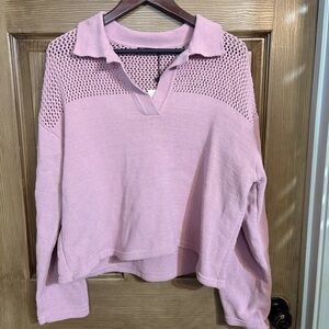 Zara pink sweater women’s large NWT